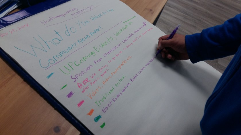 Isaac Kavenaugh note taking Nov 29. Karli Zschogner